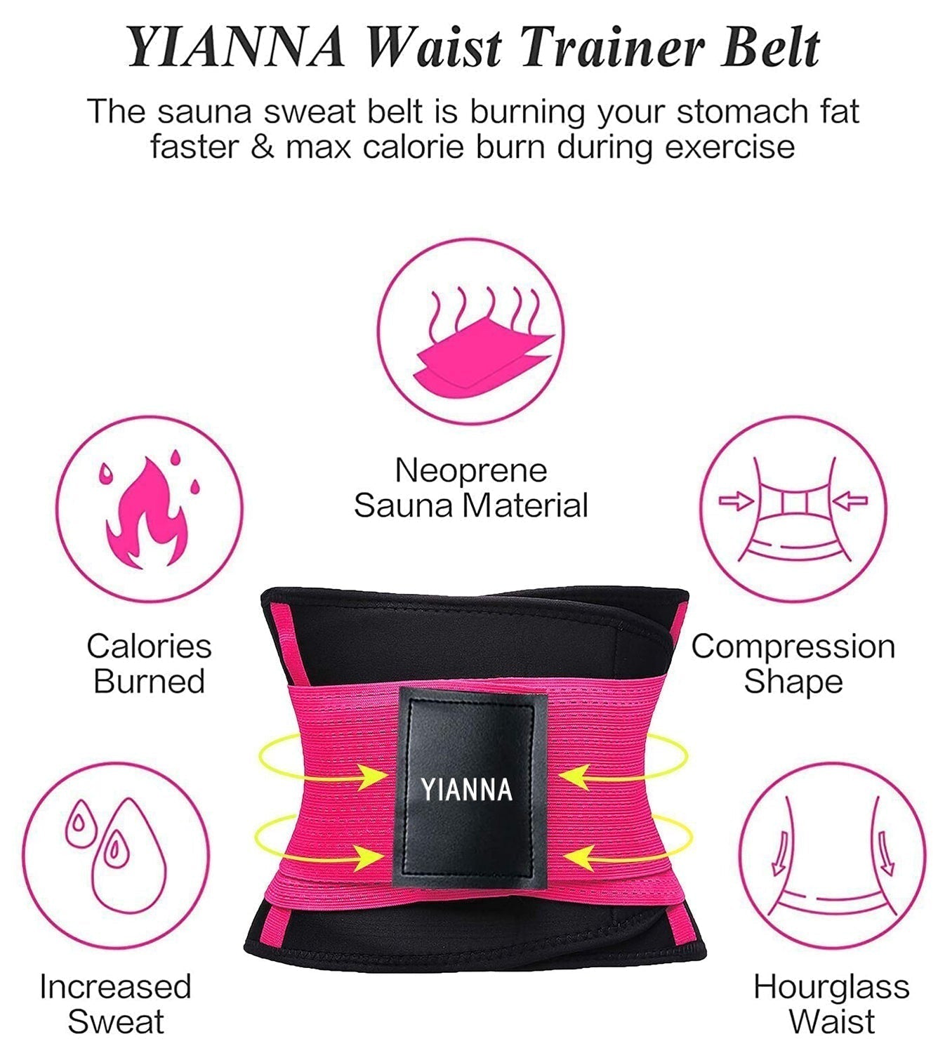 YIANNA Waist Trainer Belt Waist Cincher Trimmer